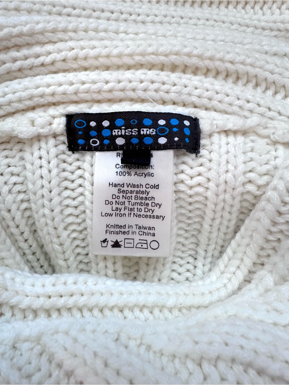 Miss Me Cream Cable Knit Cowl Neck Fringe Bell Sleeve Sweater - Picture 3 of 11